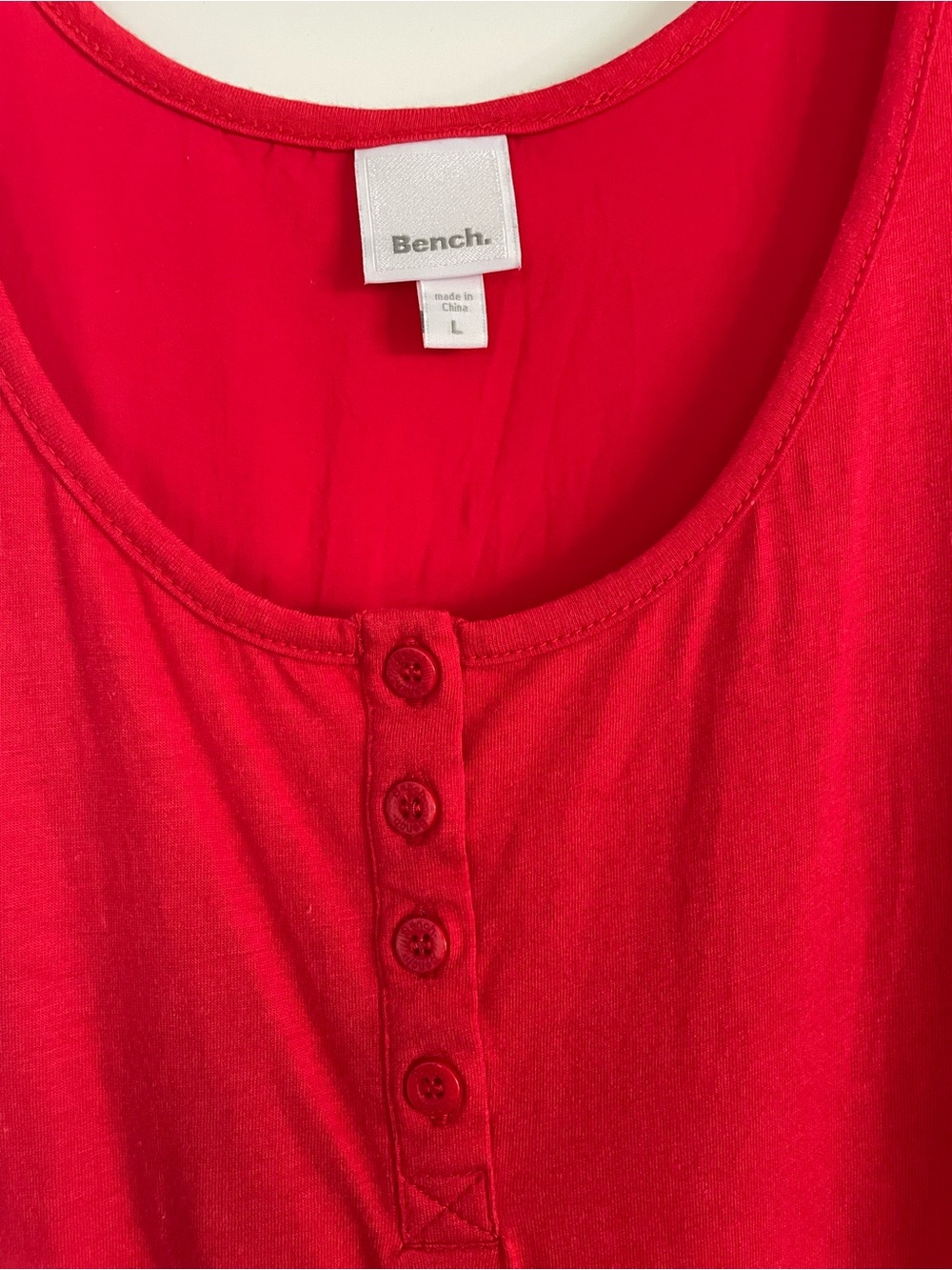Bench Red Sleeveless Button-Front Drawstring Tunic - Picture 3 of 7